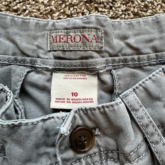 Merona sz 8 grey jeans shorts GUC - Picture 3 of 7